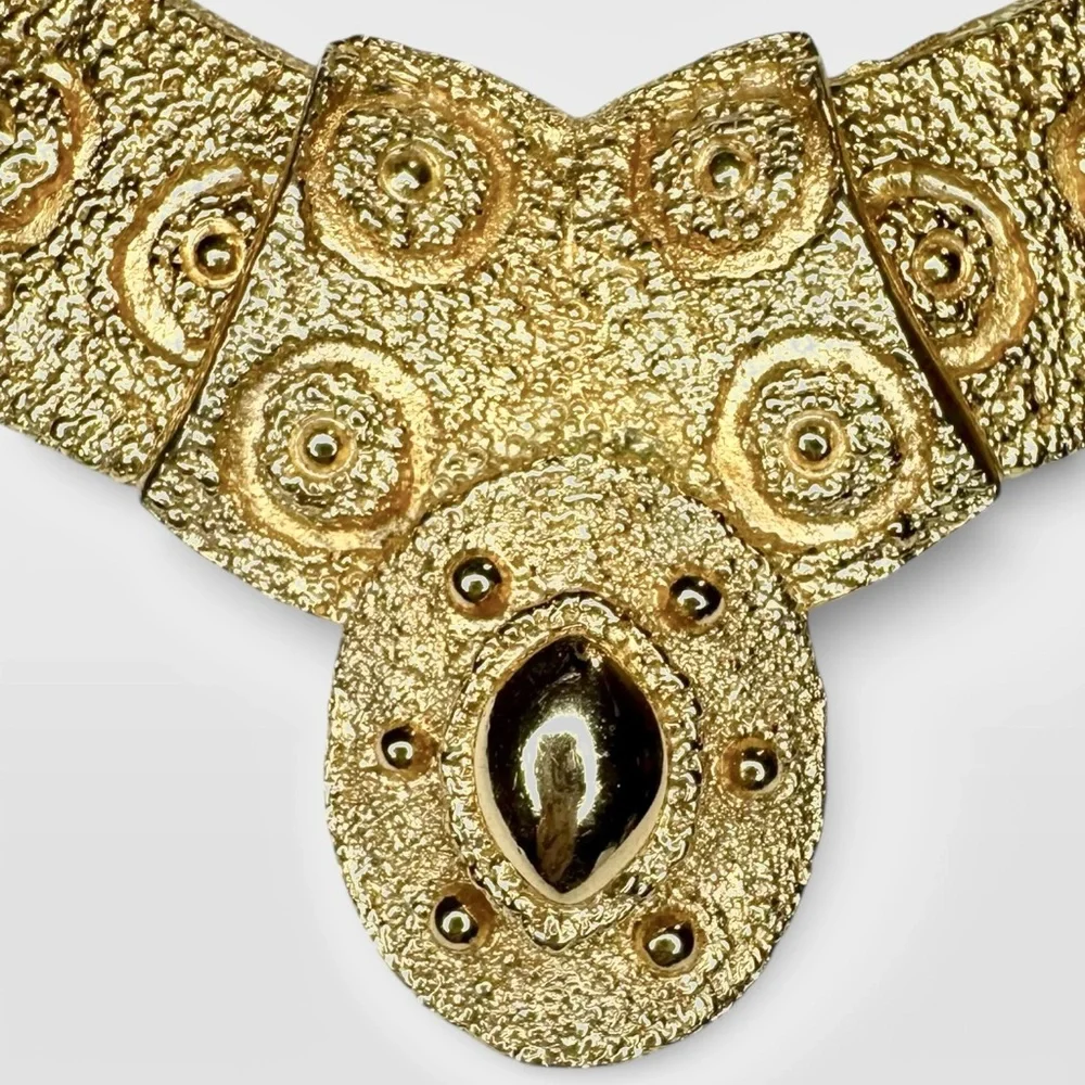 NAPIER 1971 Egyptian Collection Bib Necklace, BOOK PIECE